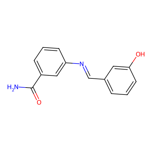 3-[(3-Hydroxybenzylidene)amino]benzamide structure