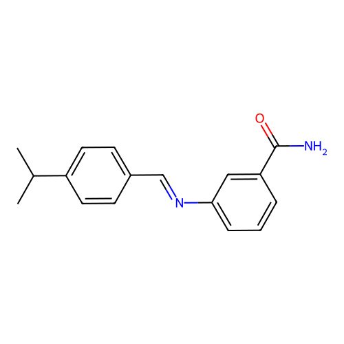 Benzamide, 3-(4-isopropylbenzylidenamino)- structure