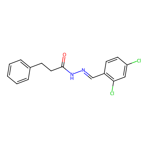 N'-(2,4-dichlorobenzylidene)-3-phenylpropanohydrazide structure