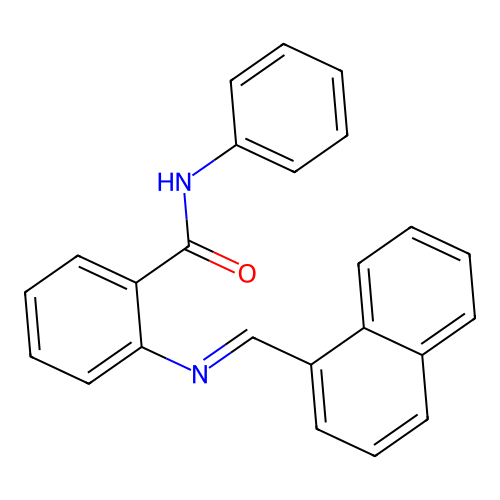 2-[(1-naphthylmethylene)amino]-N-phenylbenzamide structure