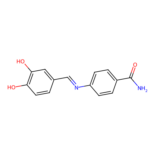 Benzamide, 4-[(3,4-dihydroxybenzylidene)amino]- structure