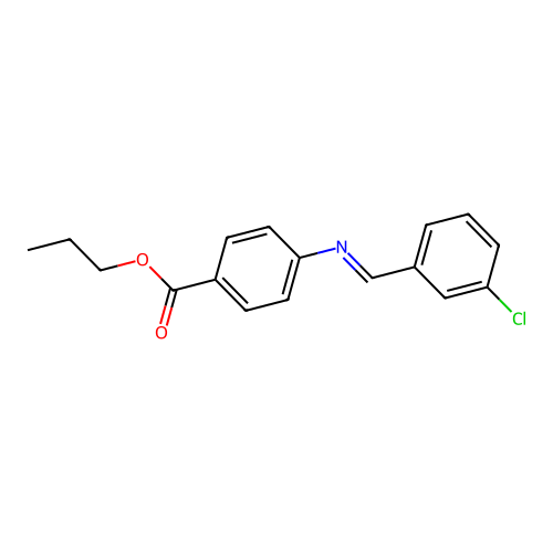 Propyl 4-[(3-chlorobenzylidene)amino]benzoate structure