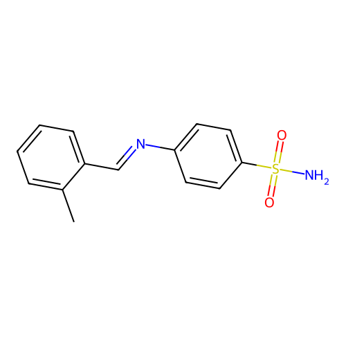 4-{[(E)-(2-methylphenyl)methylidene]amino}benzenesulfonamide structure