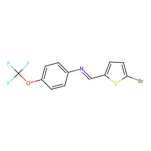 1-(5-bromothiophen-2-yl)-N-[4-(trifluoromethoxy)phenyl]methanimine structure