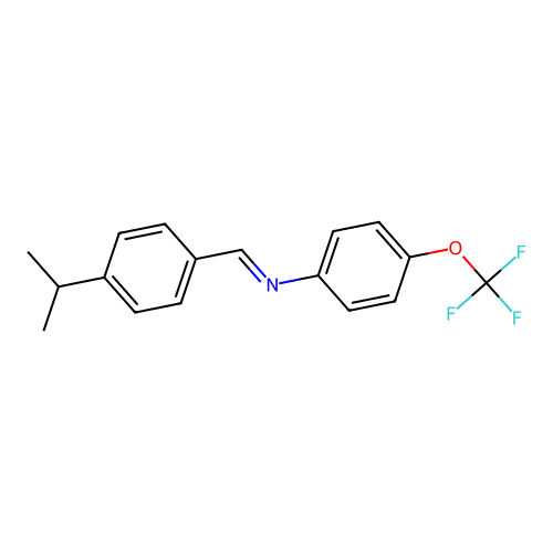 (4-{(1E)-2-[4-(methylethyl)phenyl]-1-azavinyl}phenoxy)trifluoromethane structure