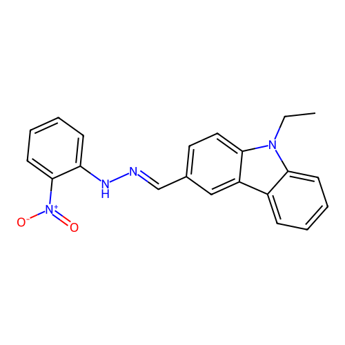 9-ethyl-9H-carbazole-3-carbaldehyde {2-nitrophenyl}hydrazone structure