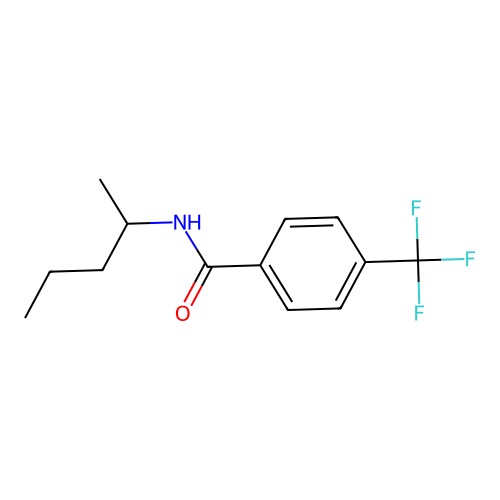 N-pentan-2-yl-4-(trifluoromethyl)benzamide structure