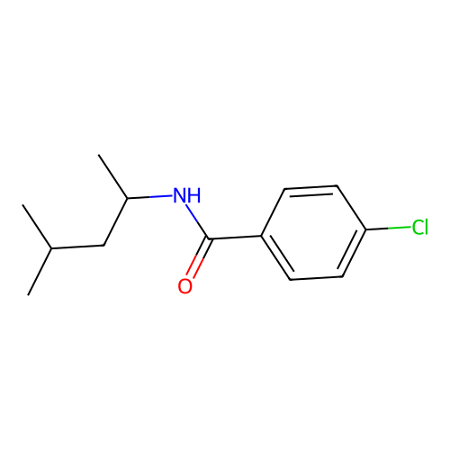 4-chloro-N-(1,3-dimethylbutyl)benzamide structure