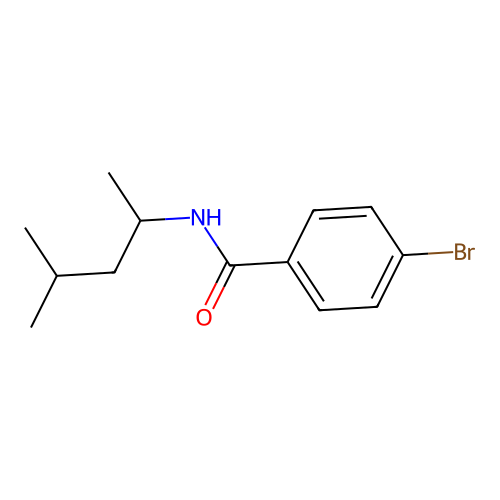 4-bromo-N-(1,3-dimethylbutyl)benzamide structure