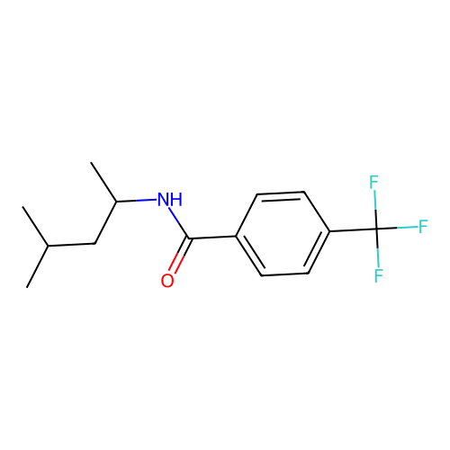 N-(1,3-dimethylbutyl)-4-(trifluoromethyl)benzamide structure