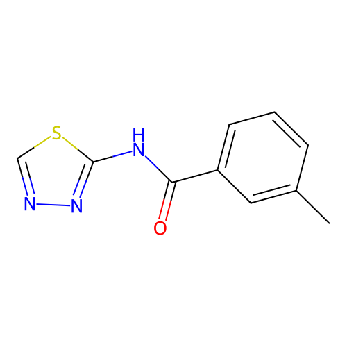 3-methyl-N-(1,3,4-thiadiazol-2-yl)benzamide structure