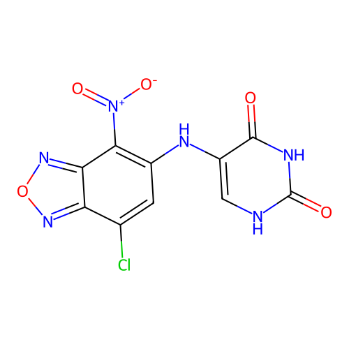 5-[(7-Chloro-4-nitro-2,1,3-benzoxadiazol-5-yl)amino]pyrimidine-2,4-diol structure