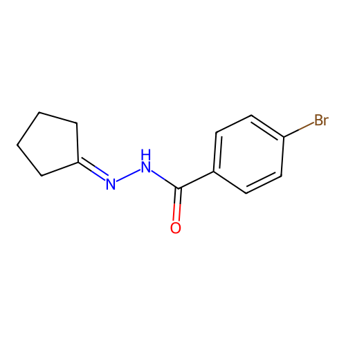 4-bromo-N'-cyclopentylidenebenzohydrazide structure