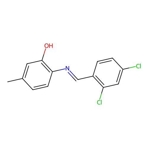 2-[(2,4-Dichlorobenzylidene)amino]-5-methylphenol structure