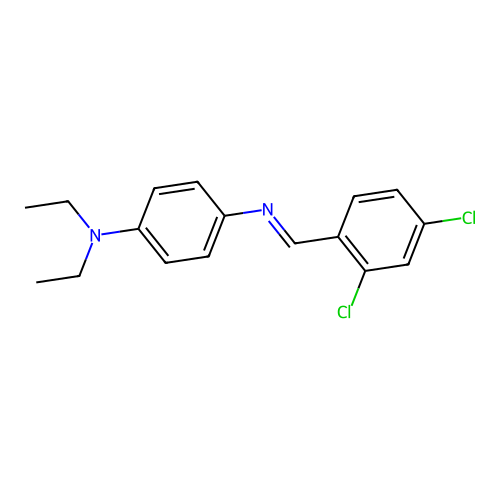 N'-[(E)-(2,4-dichlorophenyl)methylidene]-N,N-diethylbenzene-1,4-diamine structure