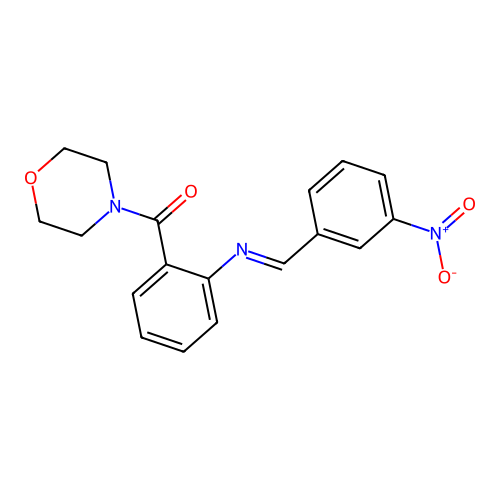 4-[2-({3-Nitrobenzylidene}amino)benzoyl]morpholine structure
