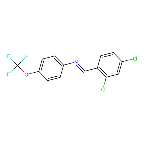 N-(2,4-dichlorobenzylidene)-N-[4-(trifluoromethoxy)phenyl]amine structure