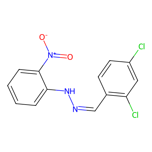 (Z)-1-(2,4-dichlorobenzylidene)-2-(2-nitrophenyl)hydrazine structure