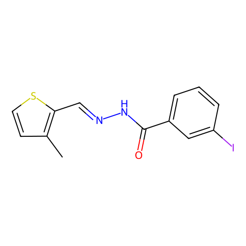3-iodo-N'-[(3-methyl-2-thienyl)methylene]benzohydrazide structure