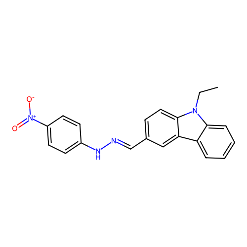 9-ethyl-9H-carbazole-3-carbaldehyde {4-nitrophenyl}hydrazone structure