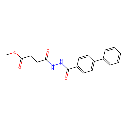 Methyl 4-[2-(biphenyl-4-ylcarbonyl)hydrazinyl]-4-oxobutanoate structure