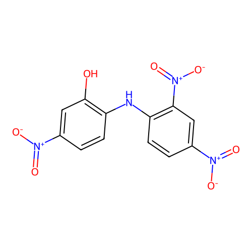 2-[(2,4-Dinitrophenyl)amino]-5-nitrophenol structure