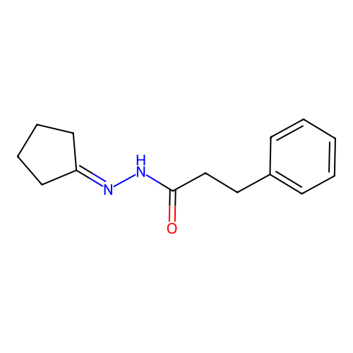 N'-cyclopentylidene-3-phenylpropanohydrazide structure