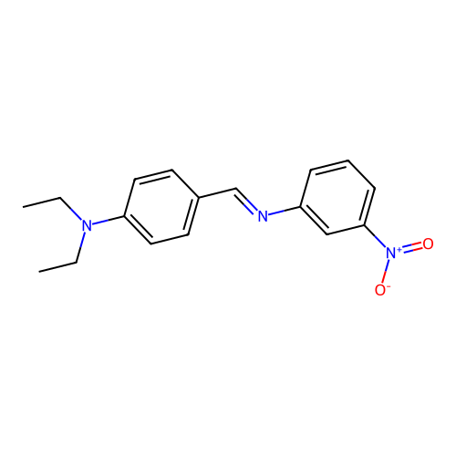 N-[4-(diethylamino)benzylidene]-3-nitroaniline structure