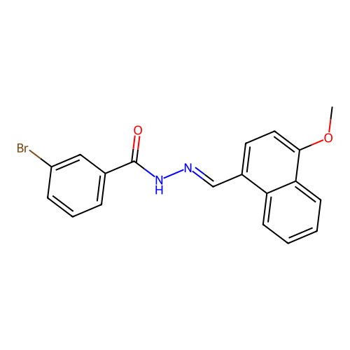 3-bromo-N'-[(4-methoxy-1-naphthyl)methylene]benzohydrazide structure