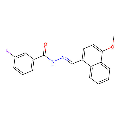 3-iodo-N'-[(4-methoxy-1-naphthyl)methylene]benzohydrazide structure