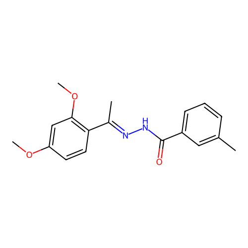 N'-[1-(2,4-dimethoxyphenyl)ethylidene]-3-methylbenzohydrazide structure