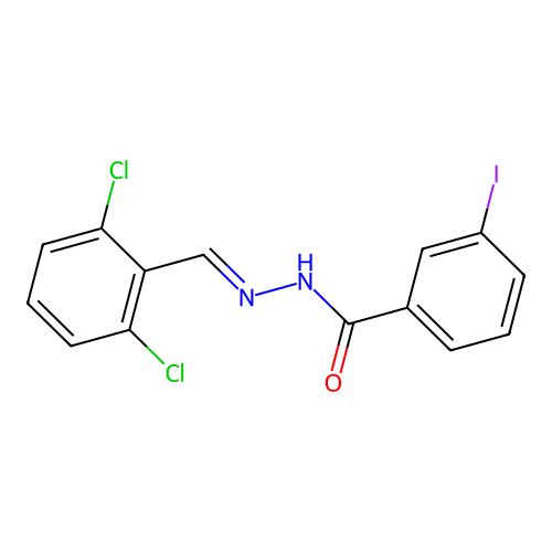 N'-(2,6-dichlorobenzylidene)-3-iodobenzohydrazide structure