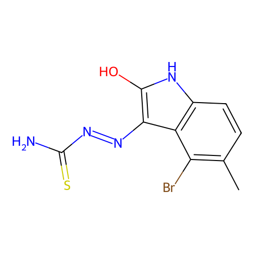 [(4-Bromo-5-methyl-2-oxoindol-3-yl)amino]thiourea structure