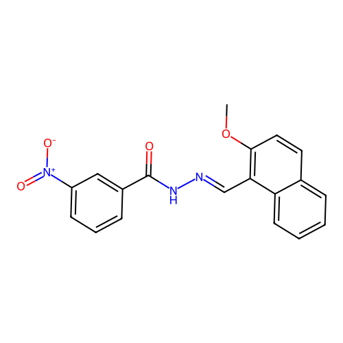 N'-[(E)-(2-methoxynaphthalen-1-yl)methylidene]-3-nitrobenzohydrazide structure
