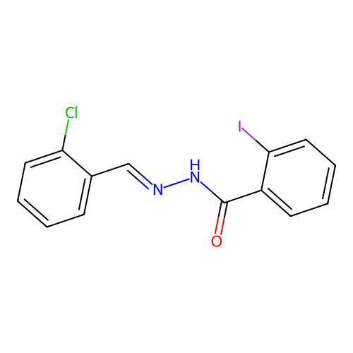 N'-[(E)-(2-Chlorophenyl)methylidene]-2-iodobenzohydrazide structure