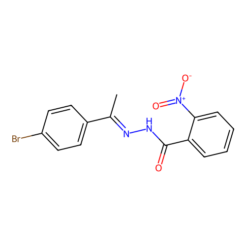 N'-[1-(4-bromophenyl)ethylidene]-2-nitrobenzohydrazide structure