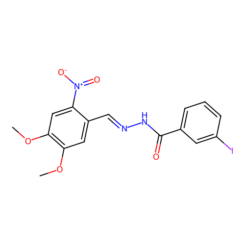 N'-[(E)-(4,5-dimethoxy-2-nitrophenyl)methylidene]-3-iodobenzohydrazide structure