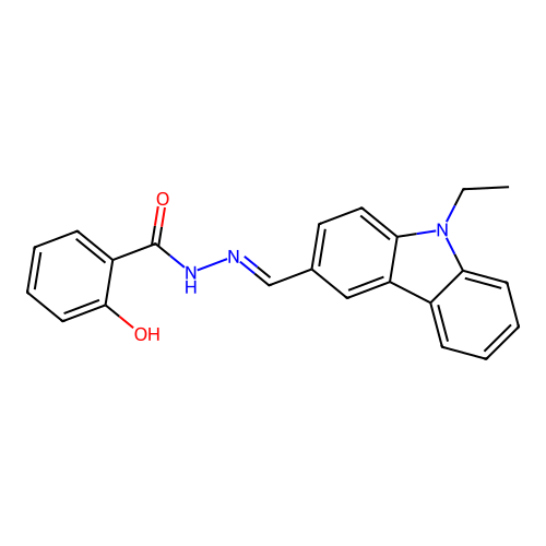 N'-[(9-ethyl-9H-carbazol-3-yl)methylene]-2-hydroxybenzohydrazide structure