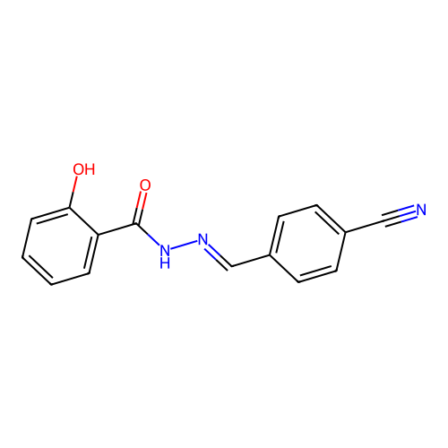 N'-(4-cyanobenzylidene)-2-hydroxybenzohydrazide structure