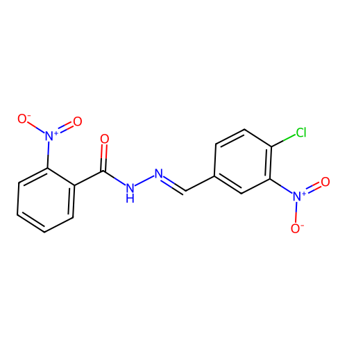N'-(4-chloro-3-nitrobenzylidene)-2-nitrobenzohydrazide structure
