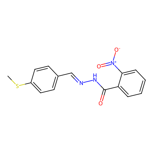 2-nitro-N'-[4-(methylsulfanyl)benzylidene]benzohydrazide structure