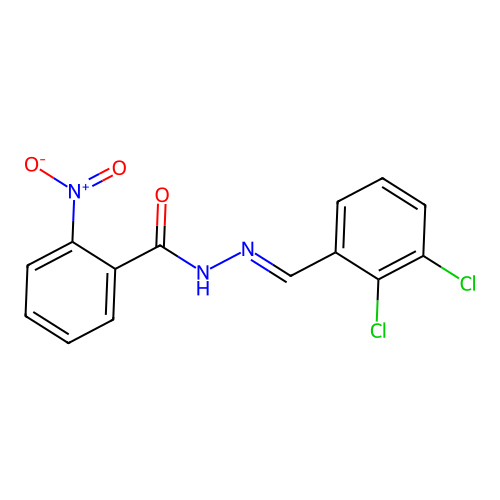 N'-(2,3-dichlorobenzylidene)-2-nitrobenzohydrazide structure