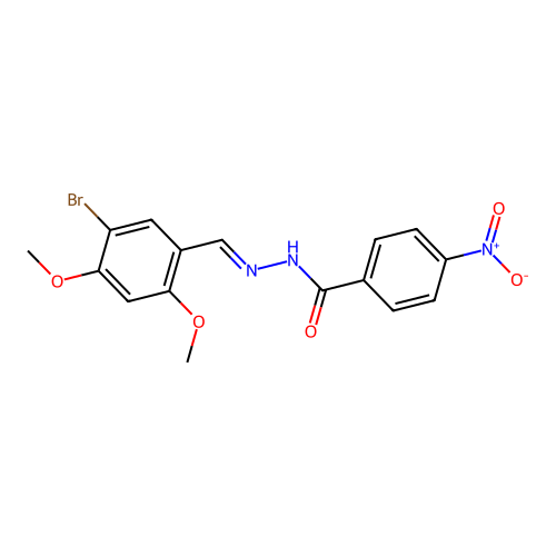 N'-(5-bromo-2,4-dimethoxybenzylidene)-4-nitrobenzohydrazide structure