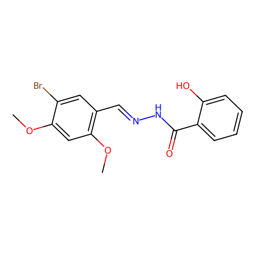 N'-(5-bromo-2,4-dimethoxybenzylidene)-2-hydroxybenzohydrazide structure