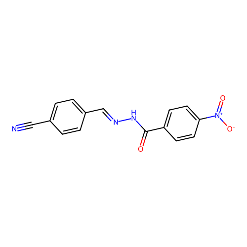 N'-(4-cyanobenzylidene)-4-nitrobenzohydrazide structure