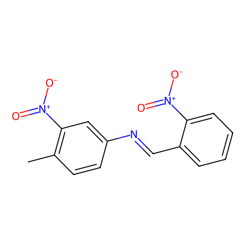 4-methyl-3-nitro-N-[(E)-(2-nitrophenyl)methylidene]aniline structure