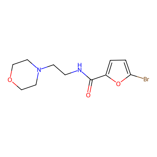 5-bromo-N-(2-morpholin-4-ylethyl)furan-2-carboxamide structure