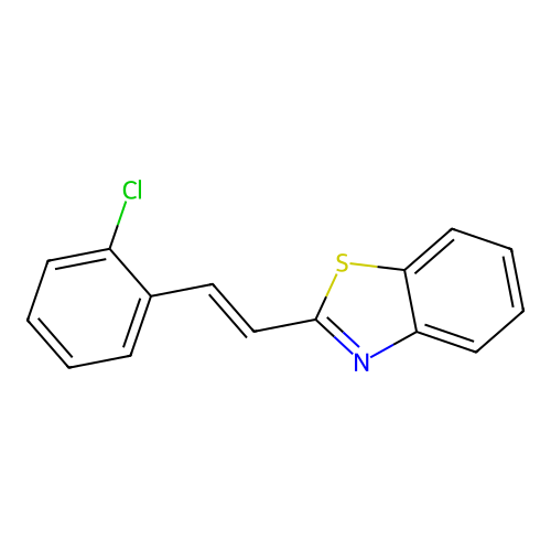 2-[(E)-2-(2-chlorophenyl)ethenyl]-1,3-benzothiazole structure