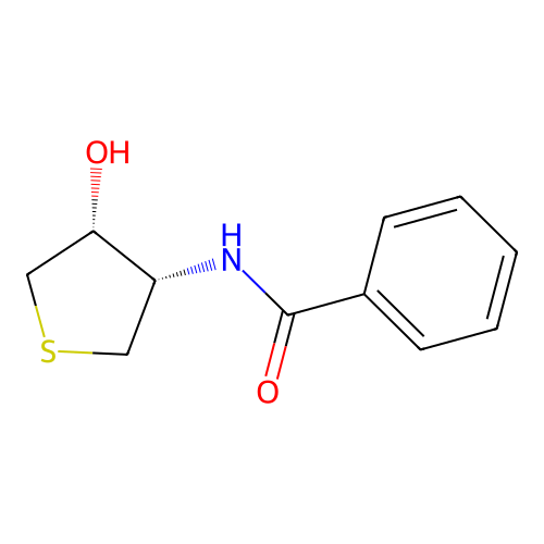 cis-4-Benzamido-3-hydroxythiophan structure