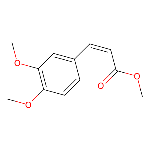 Methyl cis-3,4-dimethoxycinnamate structure